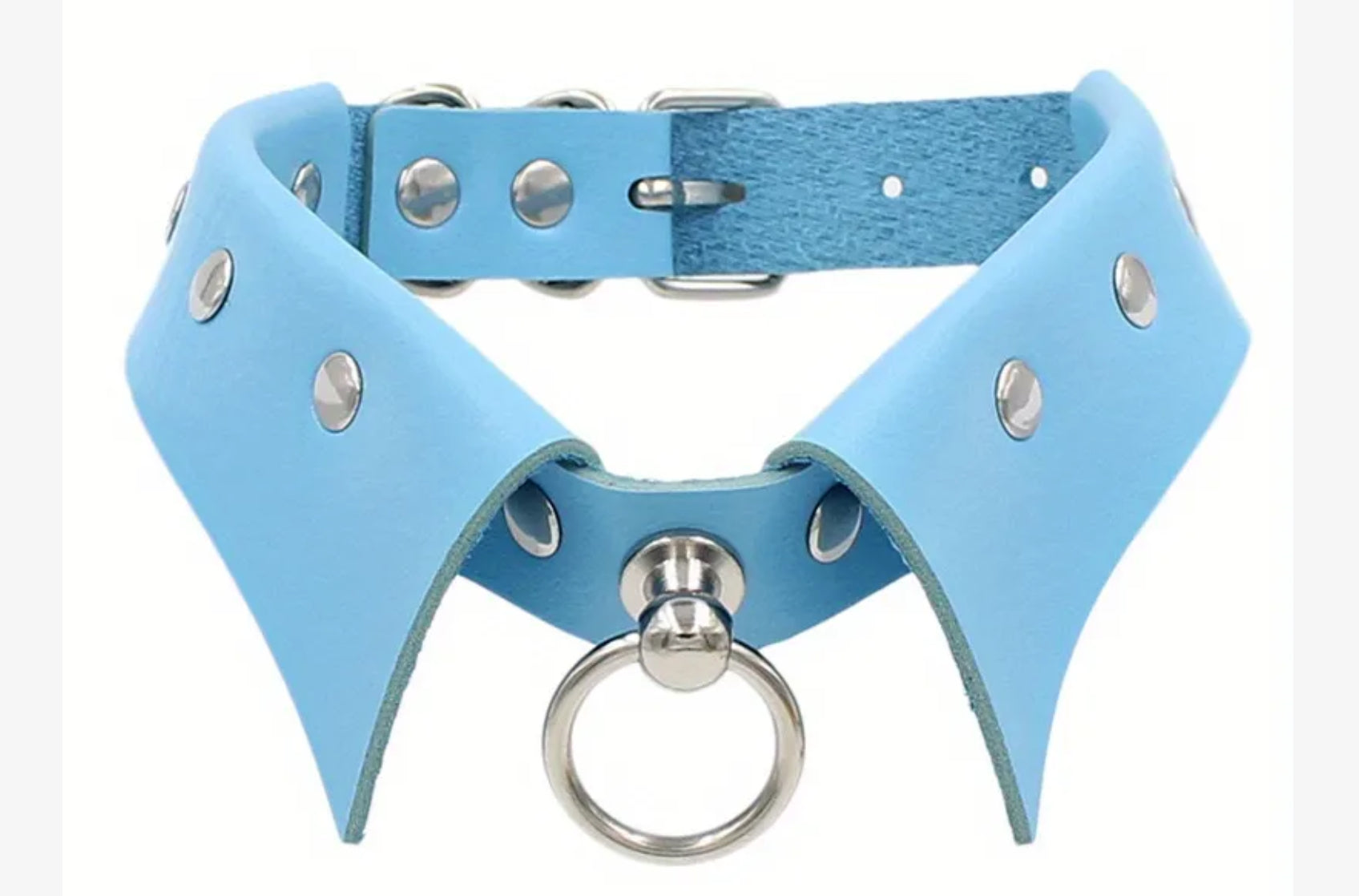 Collier pour animal de compagnie en similicuir clouté