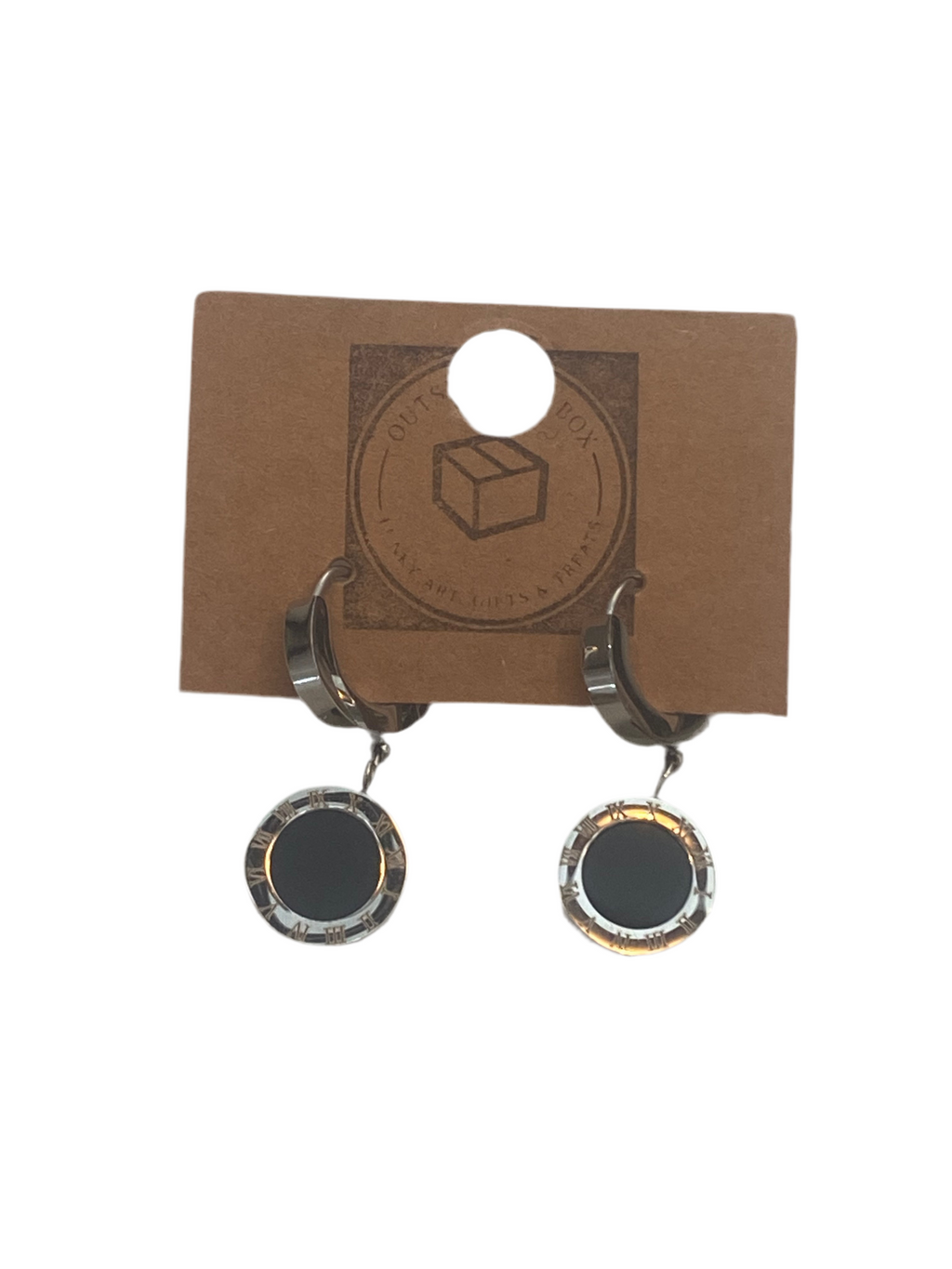 Roman Numeral Earrings - Larger Hoops