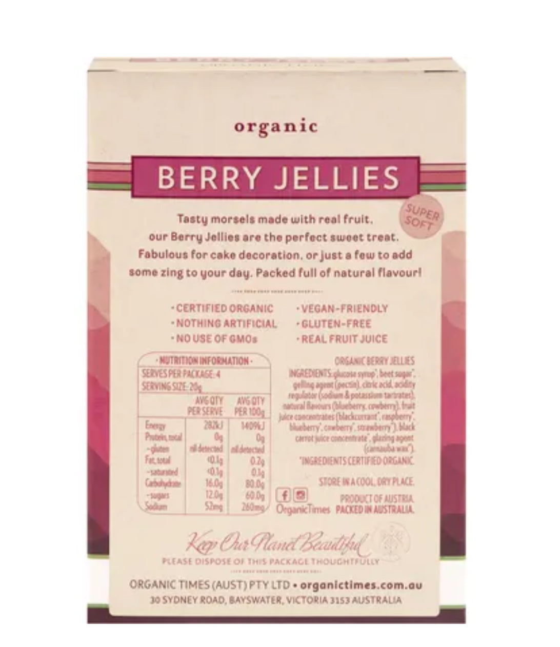 Berry Jellies 80g