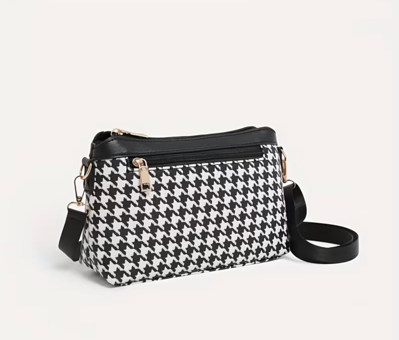 Houndstooth Crossbody Bag