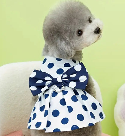 Polka Dot Dress with Leash Ring