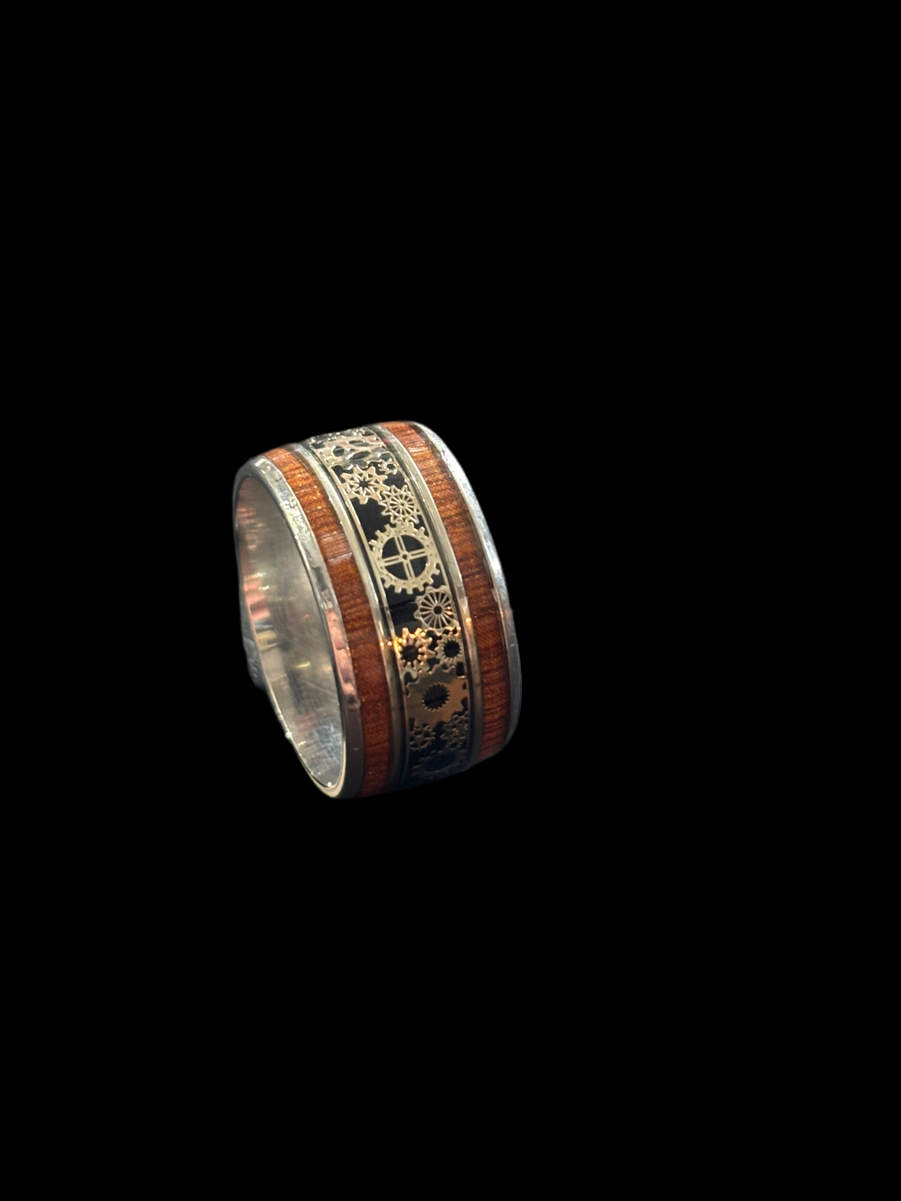 Bague Steampunk en acier inoxydable