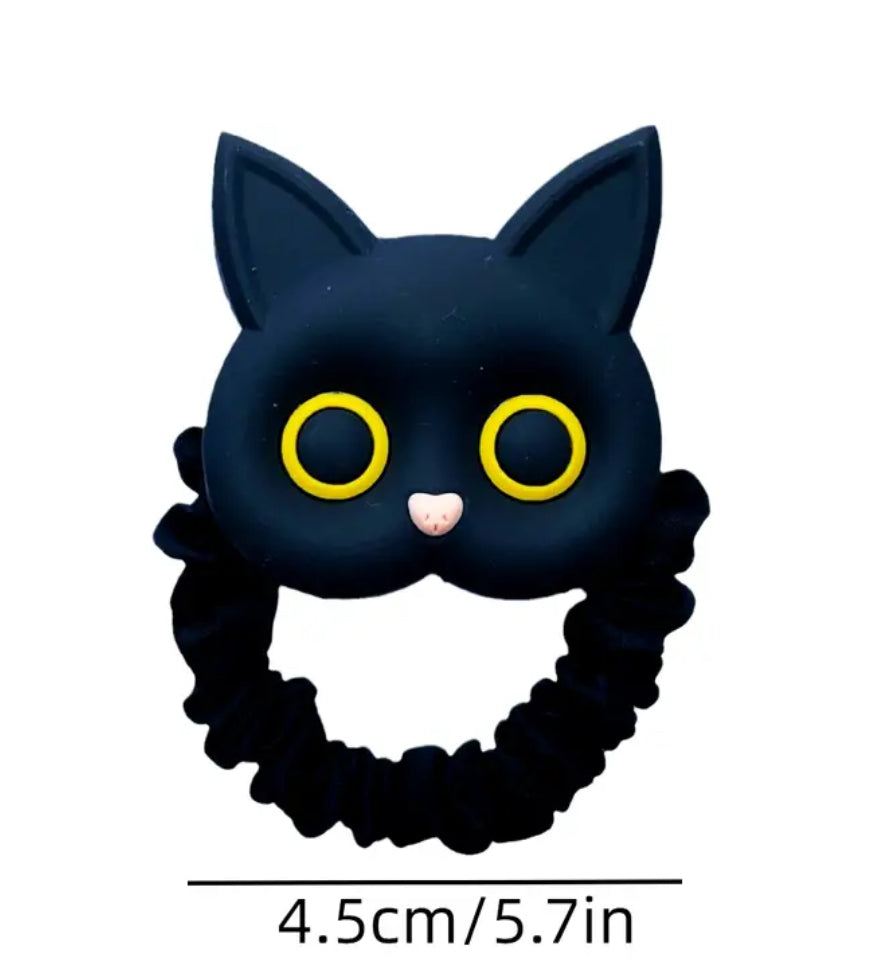 Cravate en poils de chat (noir ou blanc)