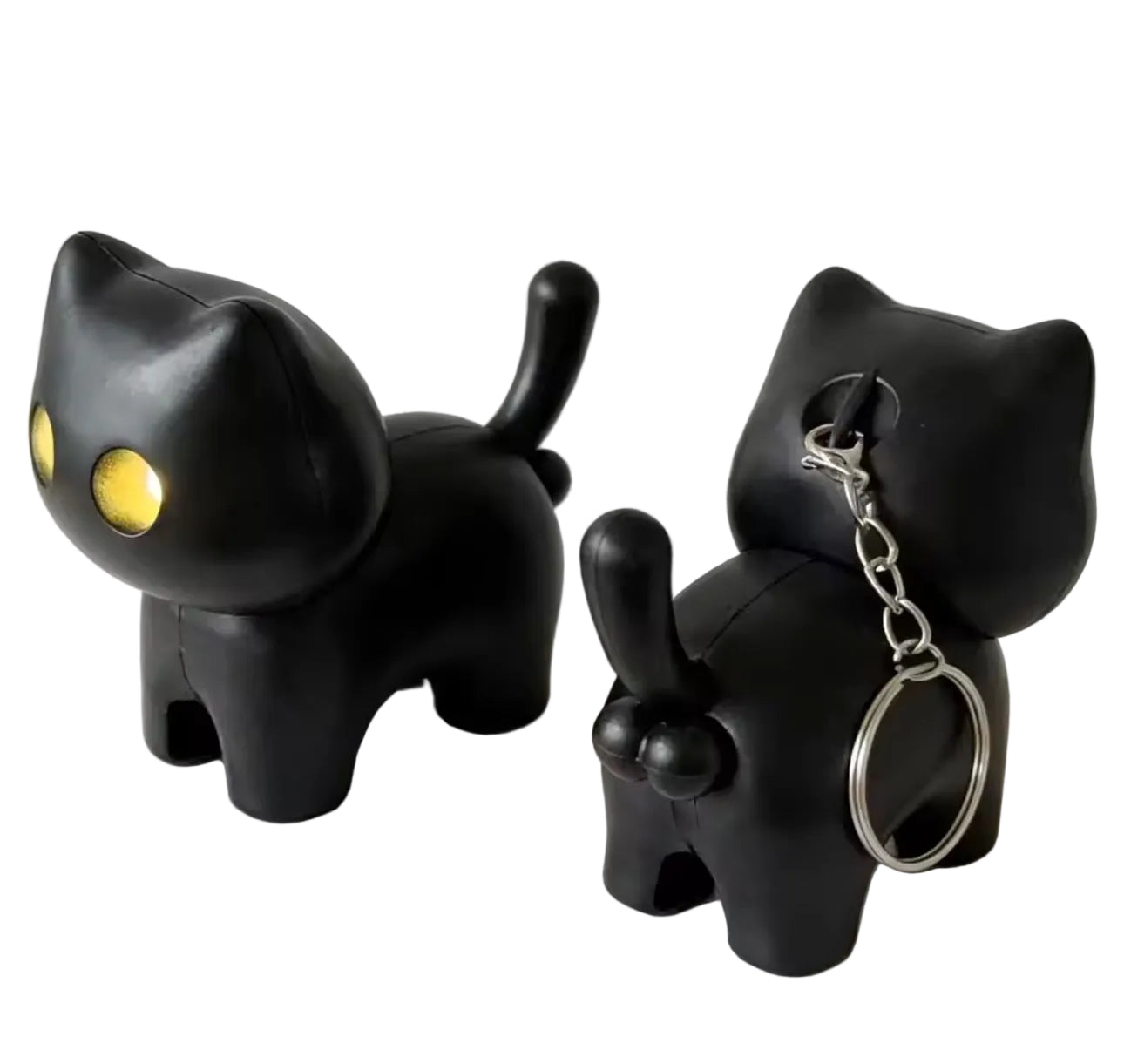 Black Cat Keychain (Meows & Lights Up)