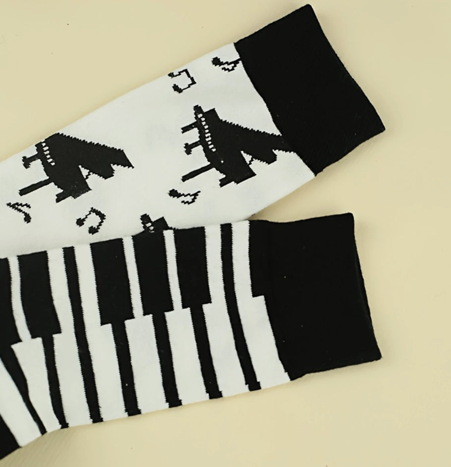 Asymmetrical Piano Socks