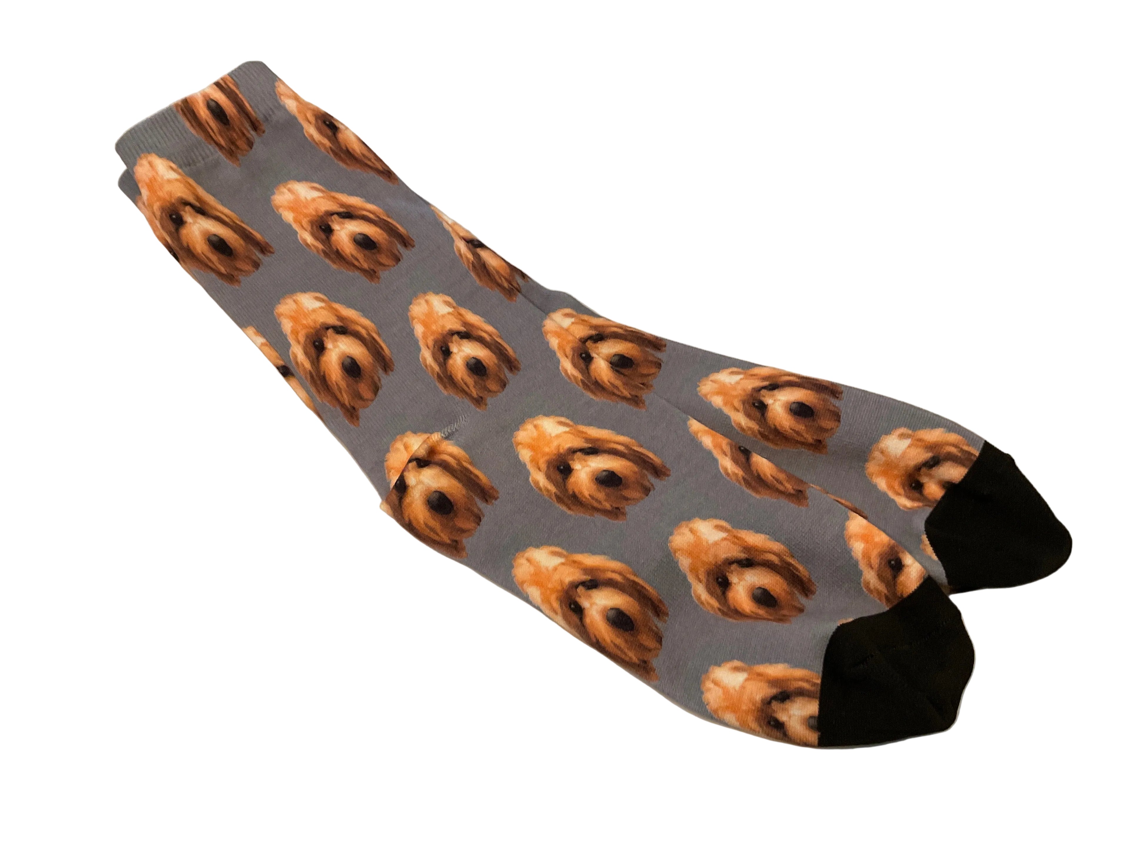 Grey groodle socks