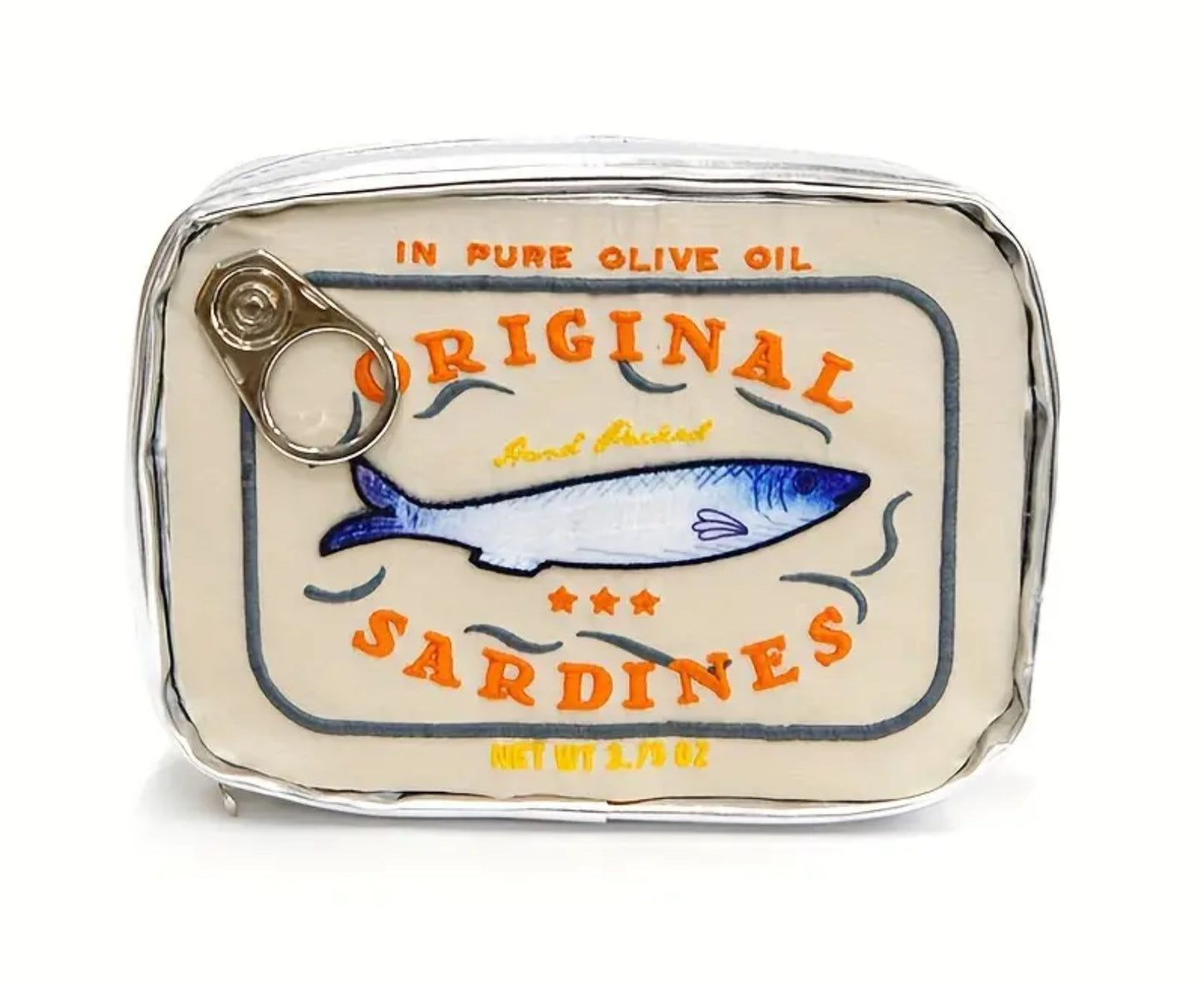 Sardines tin pouch bag (Cream)