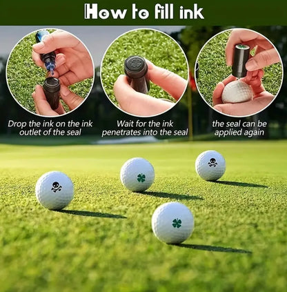 Cat Golf Ball Stamp