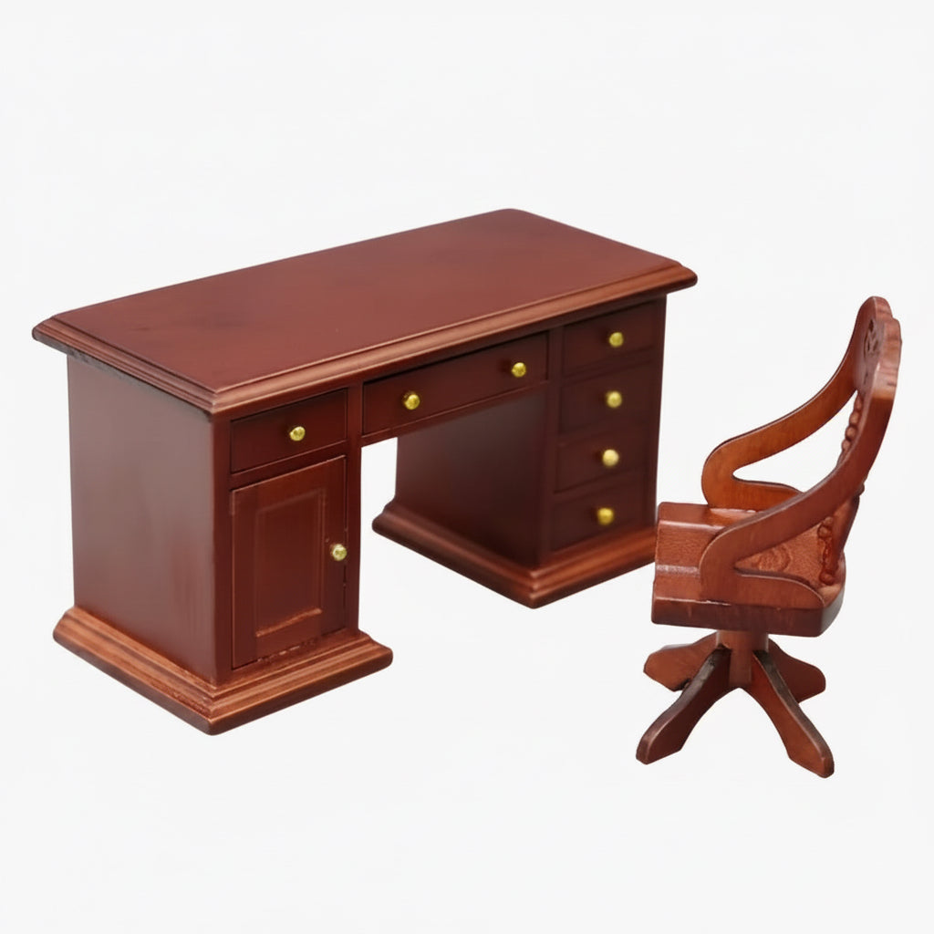 Miniature Wooden  Desk & Seat