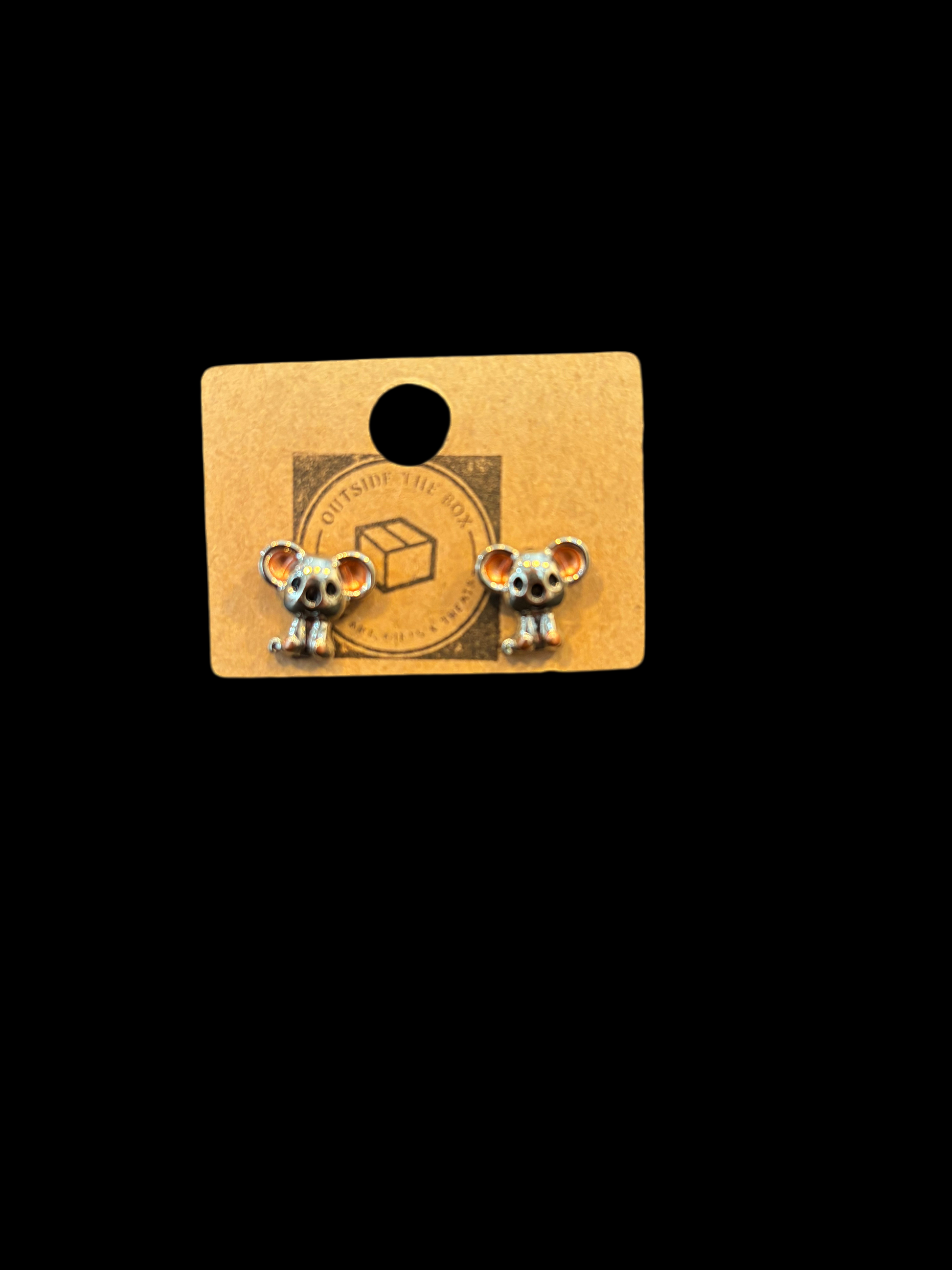 Koala earrings sterling silver
