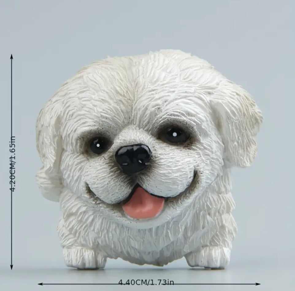 Aimant de réfrigérateur chien blanc