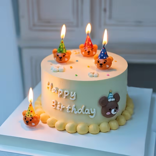 Cute Bear Birthday Candles
