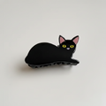 Black Cat Acrylic Hair Claw Clip