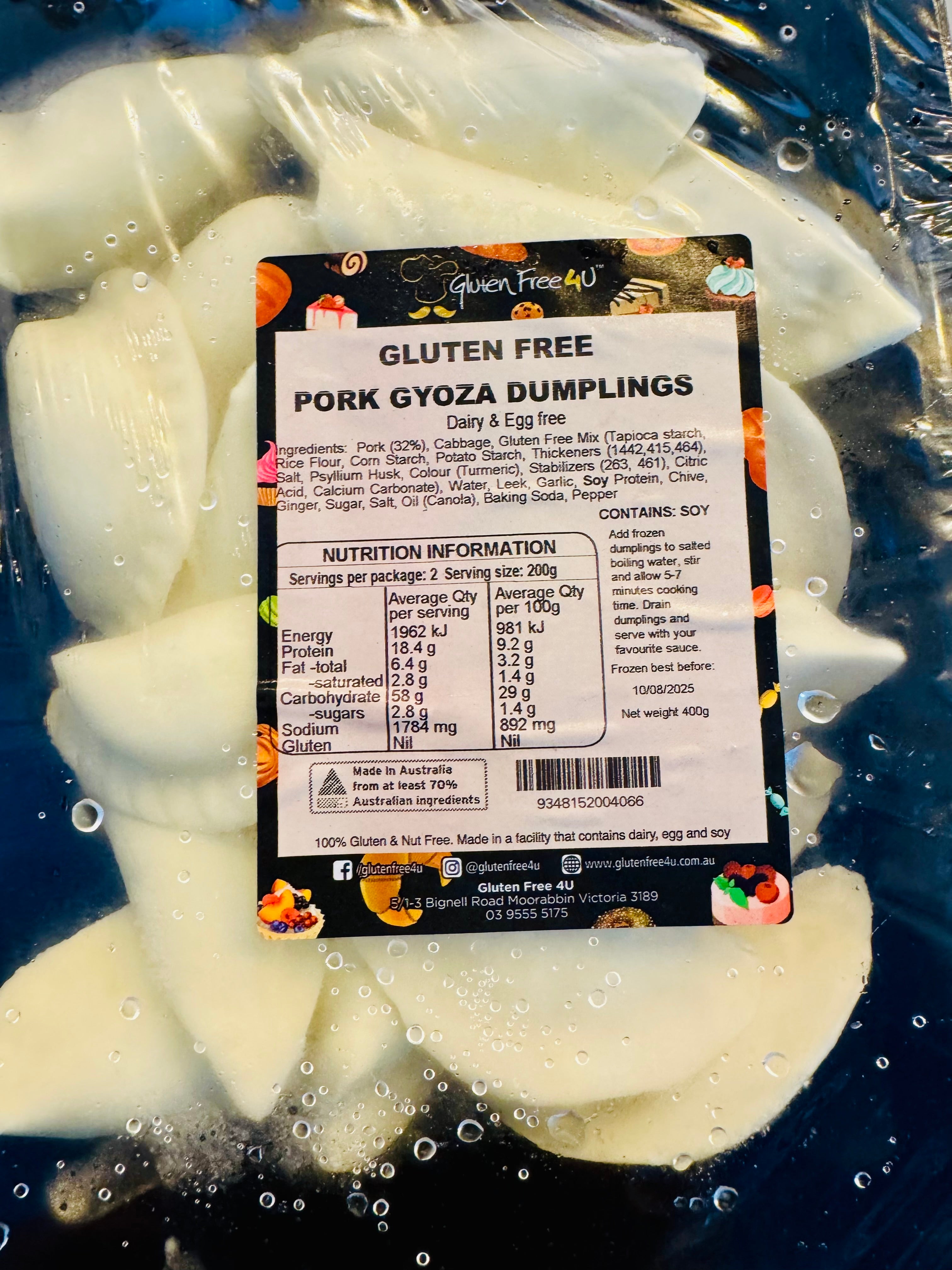 Pork Gyoza Dumplings (Gluten Free) 400g
