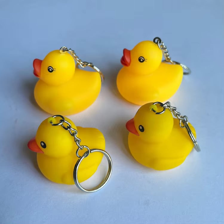 Porte-clés canard en caoutchouc