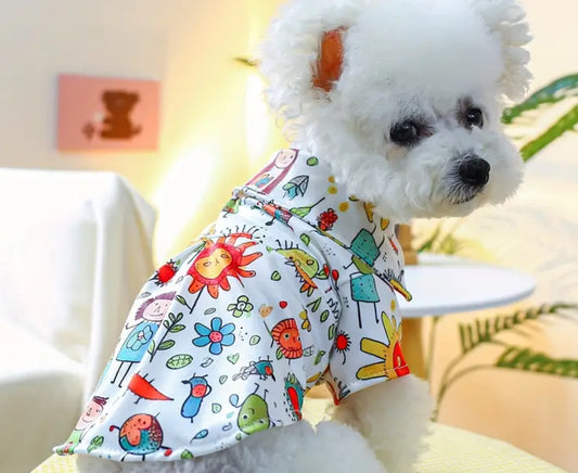 Comic Collared Pet Shirt