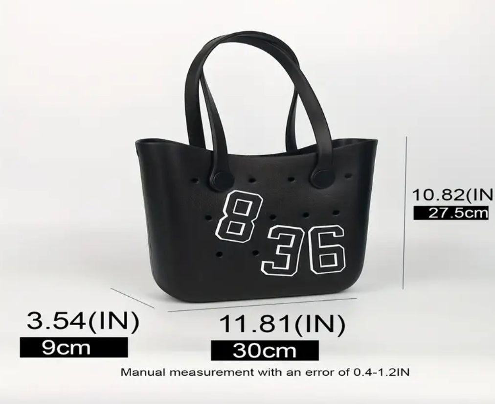 Grand sac étanche noir en EVA avec numéros amovibles