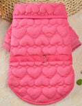 Manteau matelassé rose vif en relief