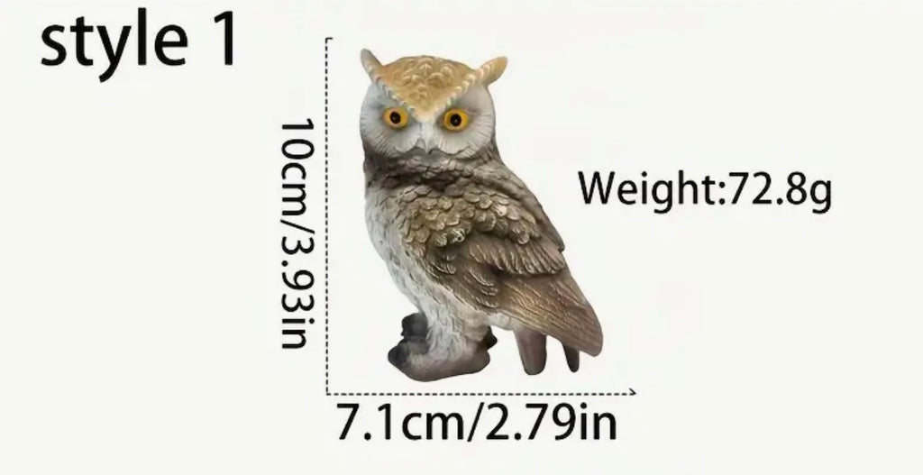 Figurine de hibou en résine