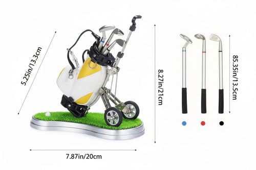 Golf Pens in Golf Bag gift set ( Yellow)