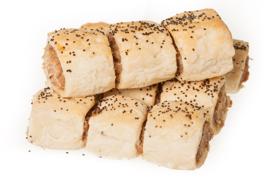 Beef & Onion Party Size Sausage Rolls (Gluten-Free)