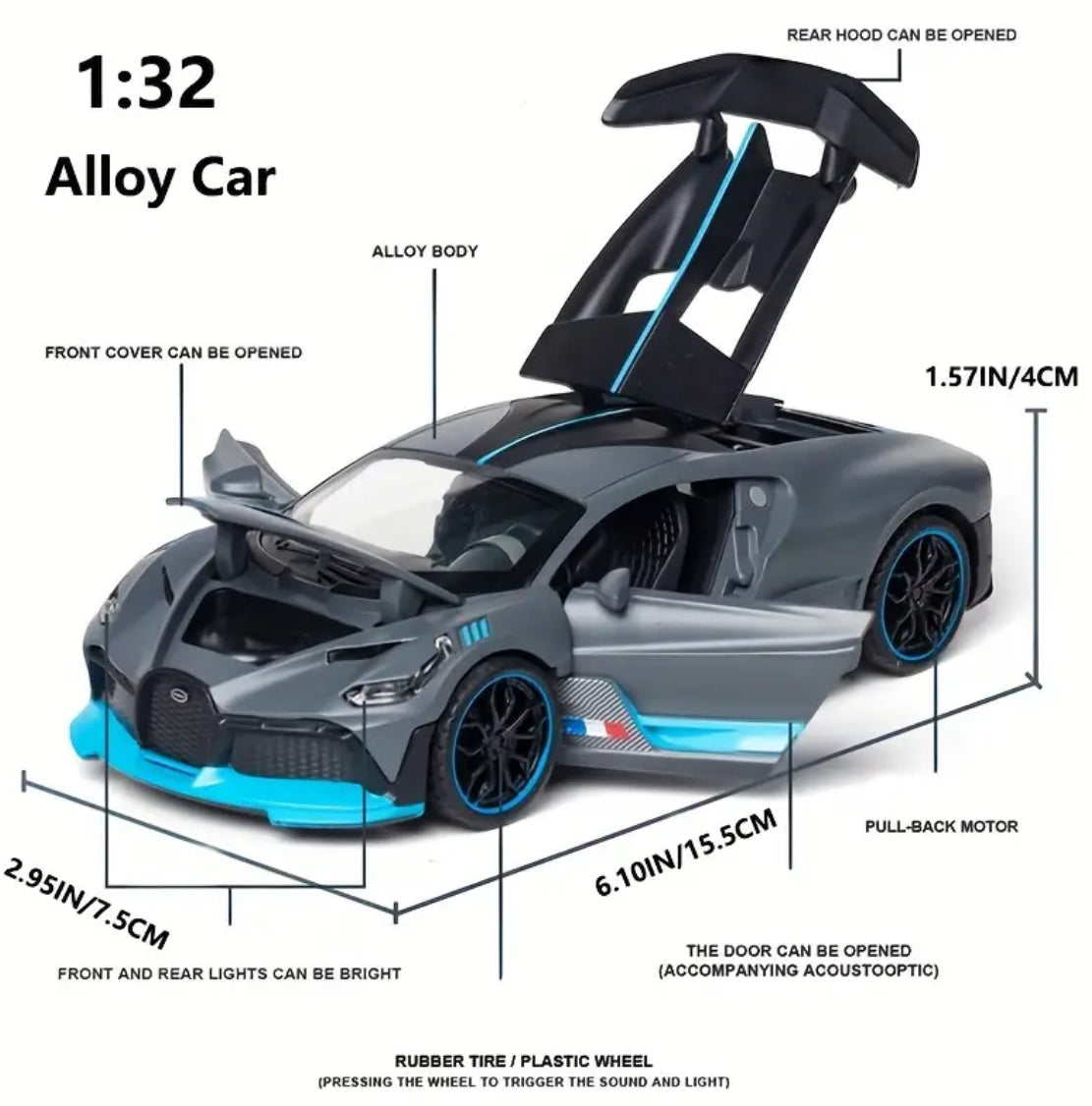 Voiture de sport à traction arrière