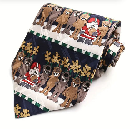 Christmas Santa & Reindeers neck tie