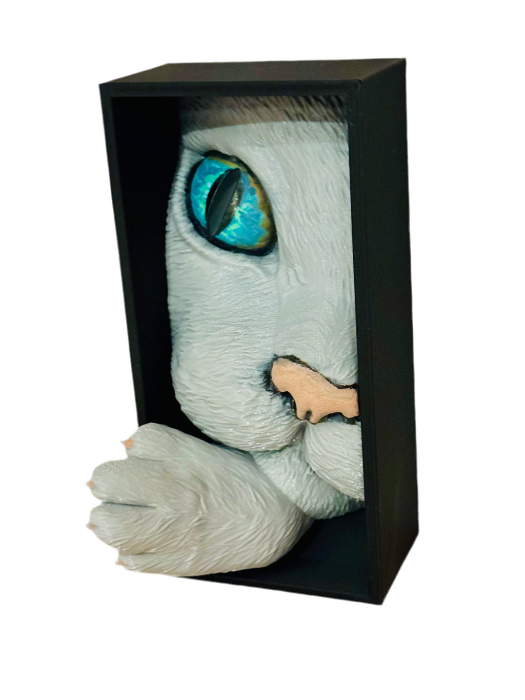 Chat 3D qui regarde dehors