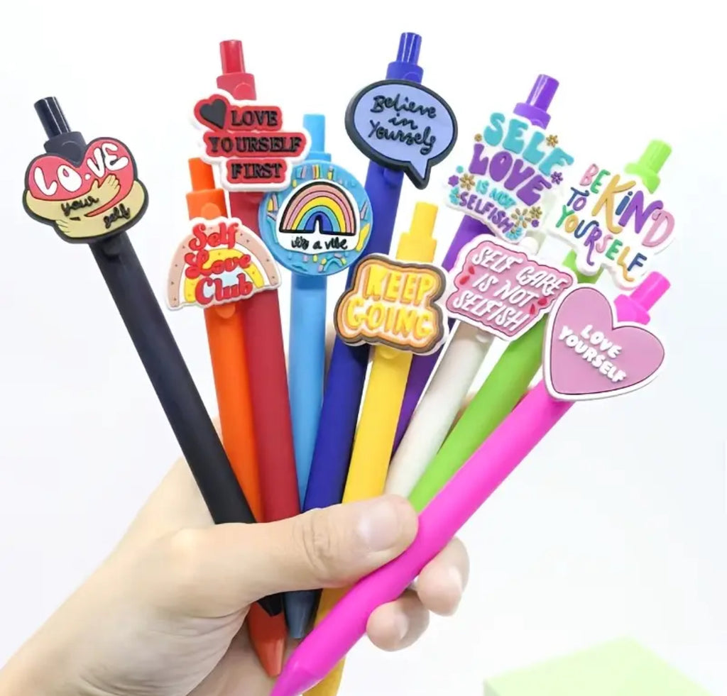 Stylo d'affirmation de motivation (stylo à bille noir)