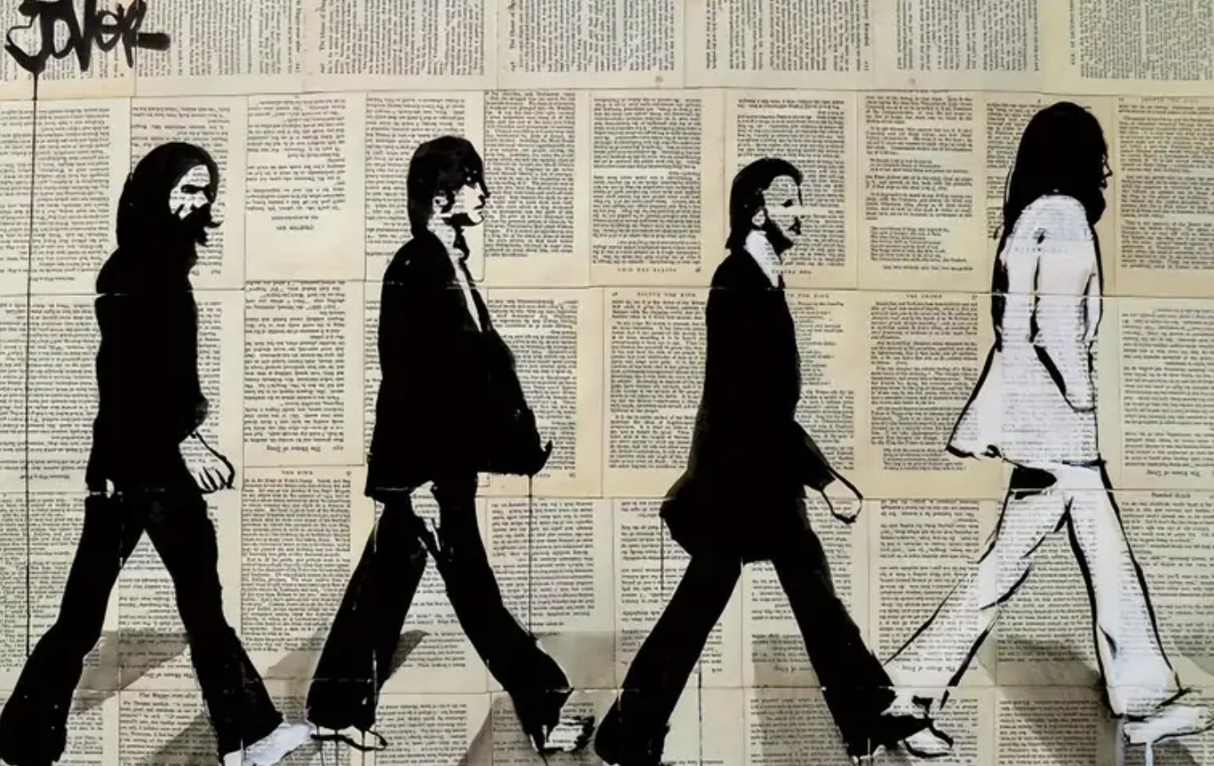 Abbey Road Newspaper Canvas Print