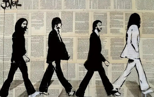 Abbey Road Newspaper Canvas Print