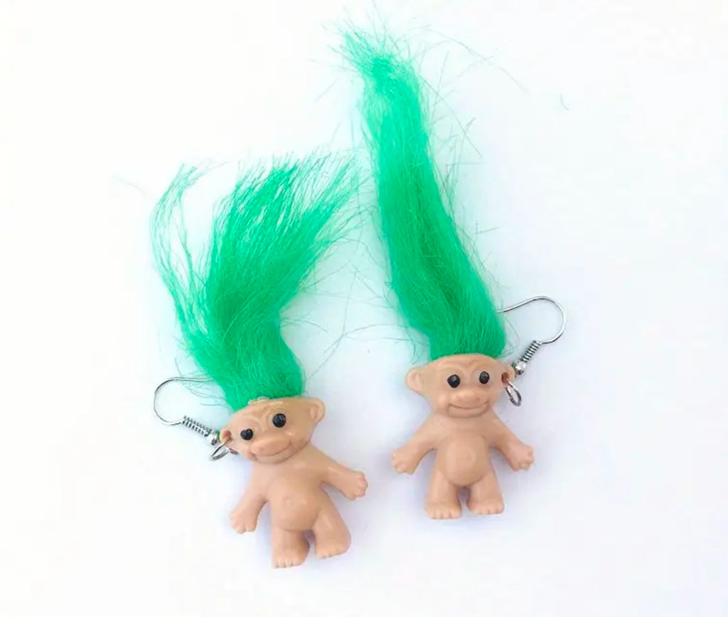 Boucles d'oreilles Trolls (3 couleurs)