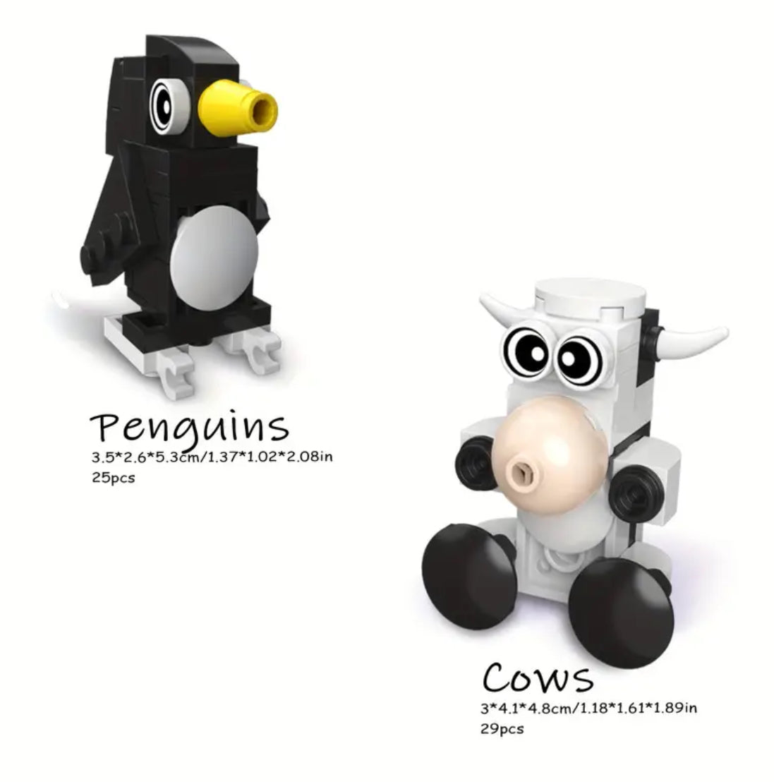 Blocs de construction animaux pour bas de Noël