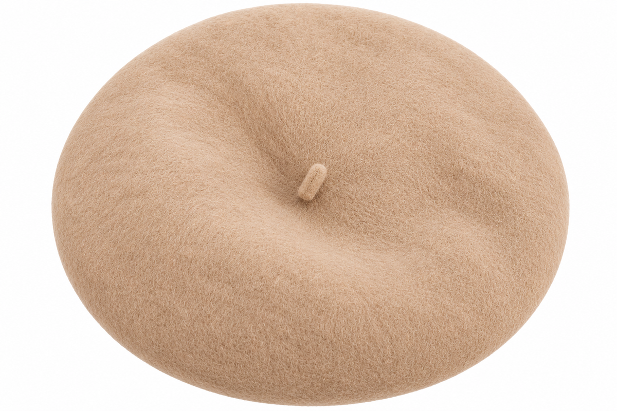 Beige Beret Hat