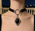 Gothic Choker –with Vintage Black Charm