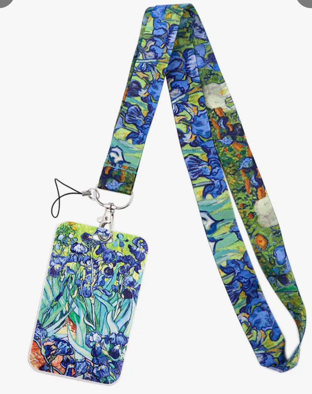 Nature print lanyard