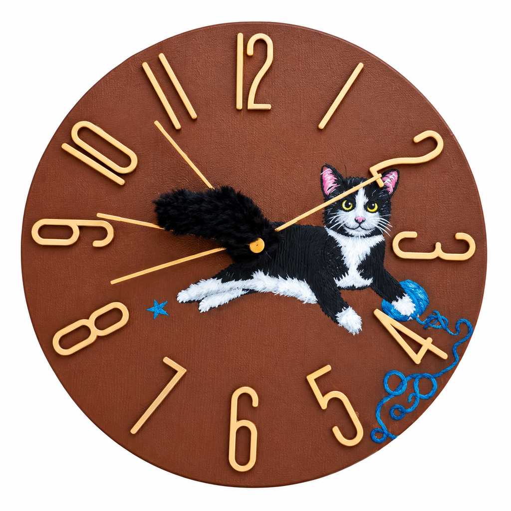 Personalised Hand-Painted Pet Wall Clock – By Kazz