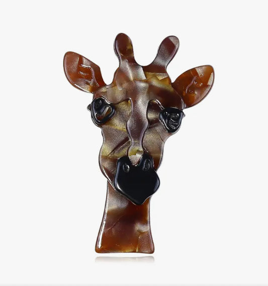 Acrylic Giraffe Brooch