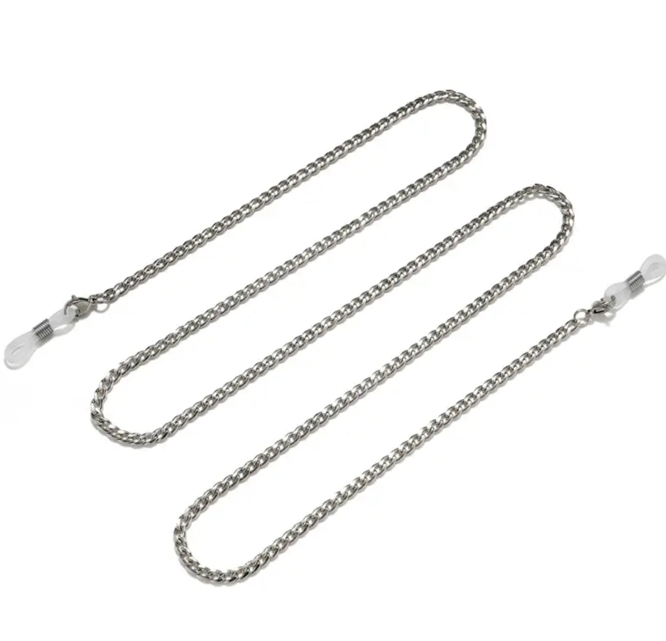 Silver stainless steel glasses chain