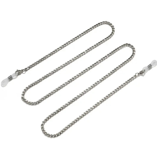 Silver stainless steel glasses chain