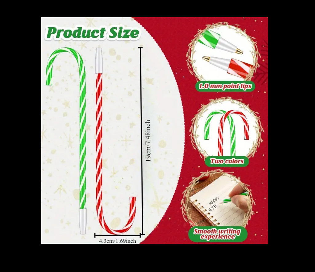Stylos sucettes Candy Cane