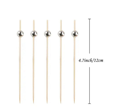 Disco ball bamboo cocktail sticks