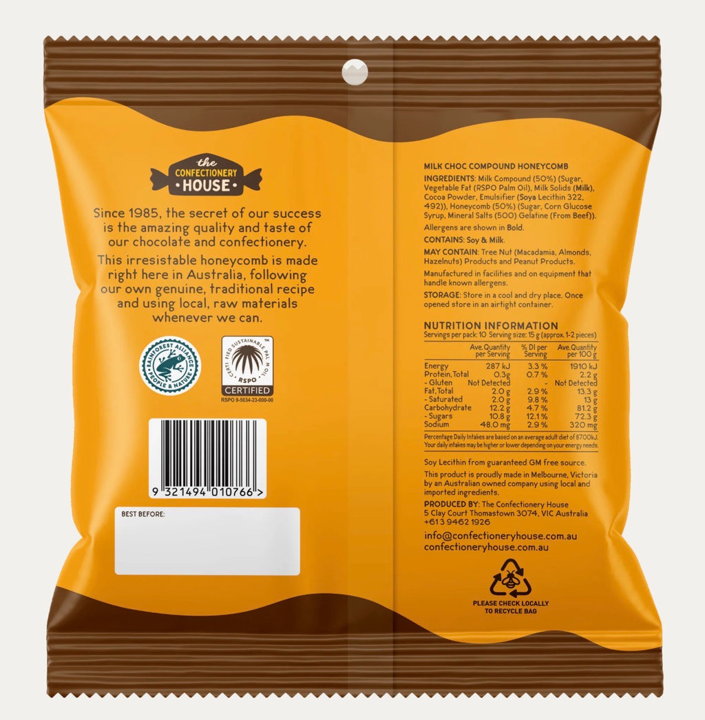 Milk Chocolate Honeycomb (GF) 650g