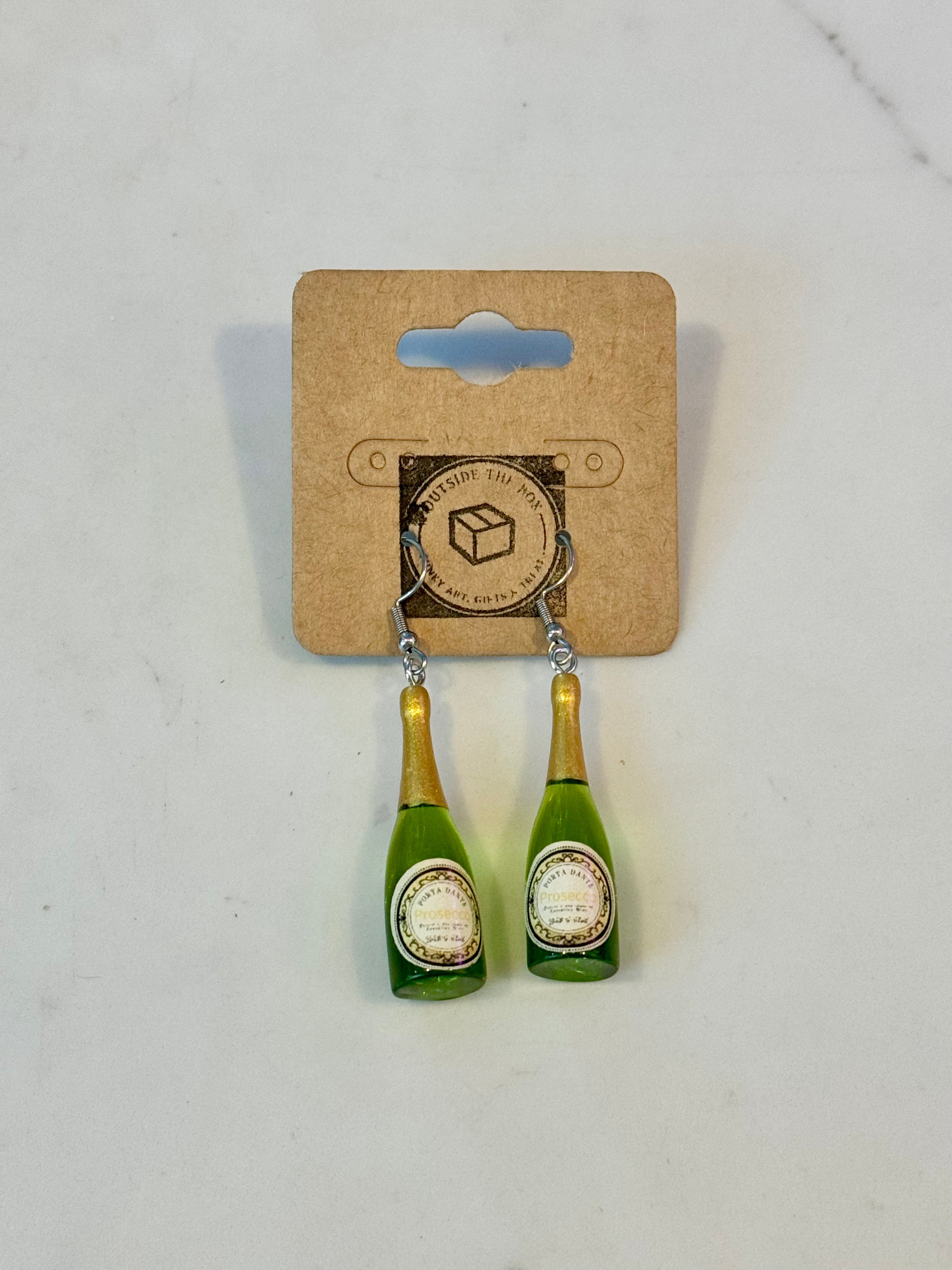 Boucles d'oreilles en argent sterling champagne