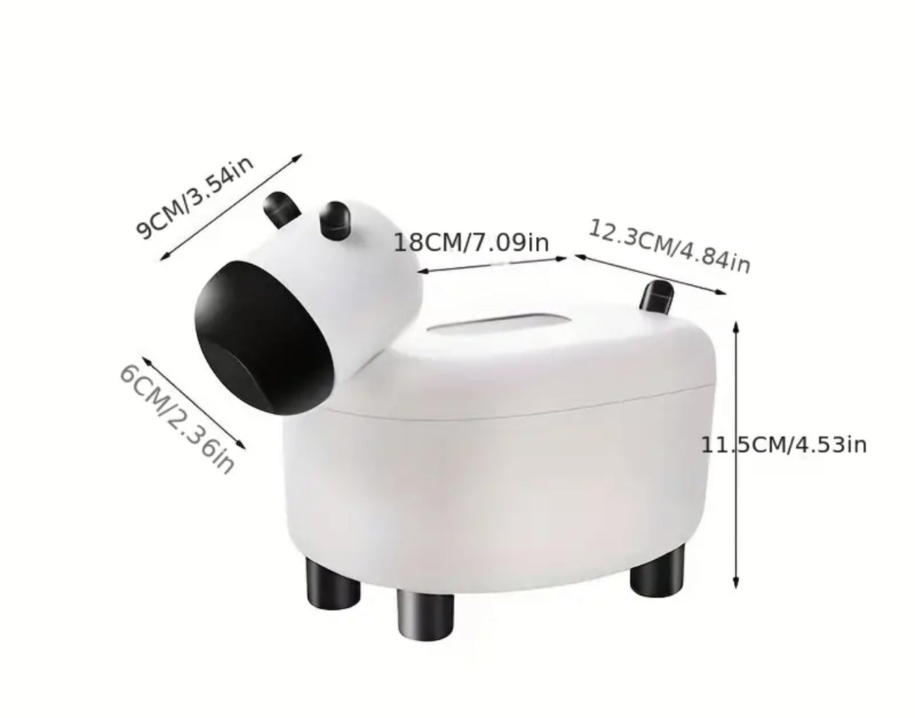 Porte-mouchoirs en forme de vache