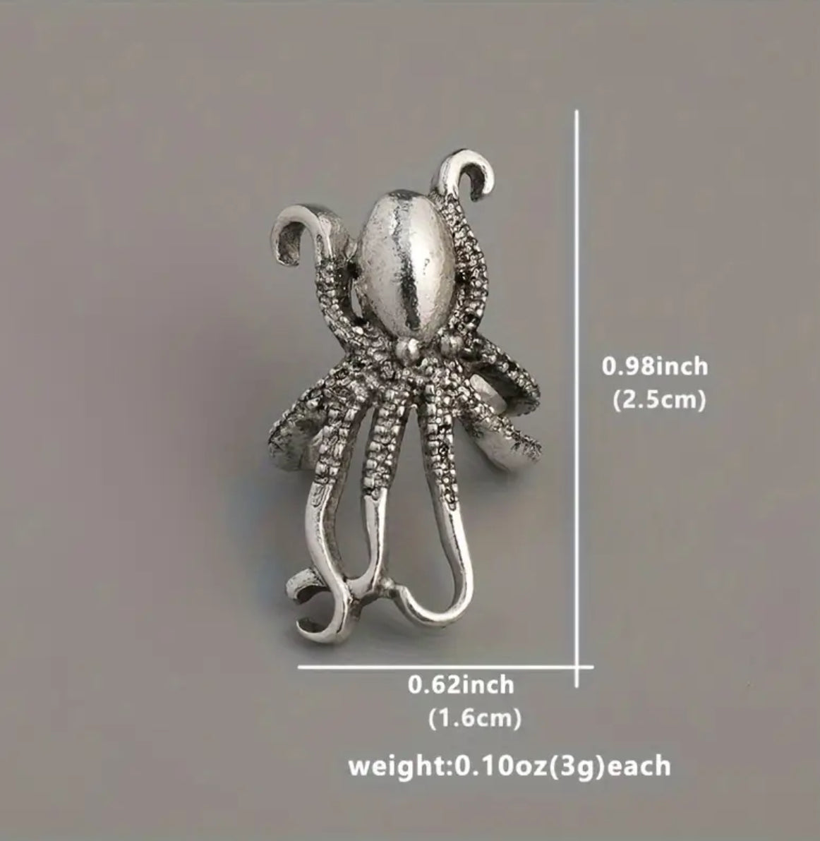 Manchette pieuvre plaquée argent