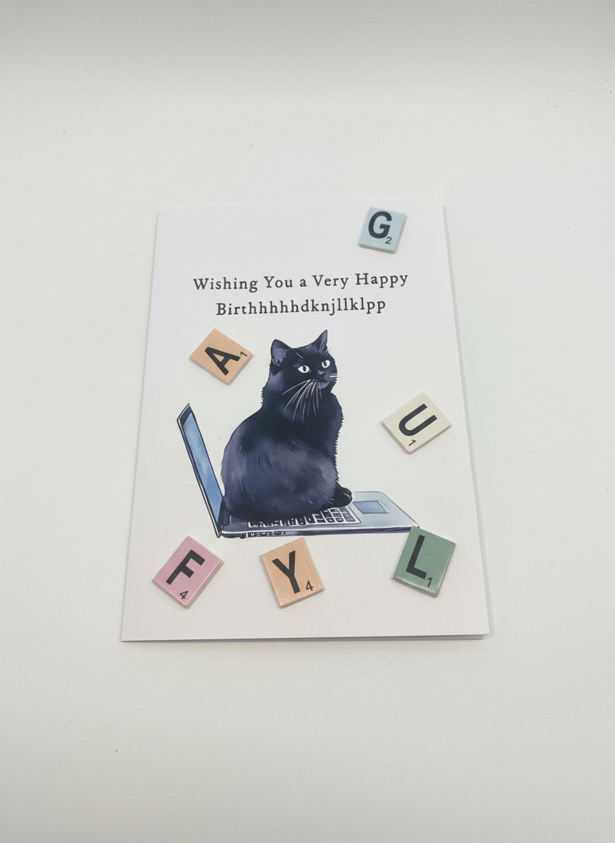 Black Cat Birthday Card