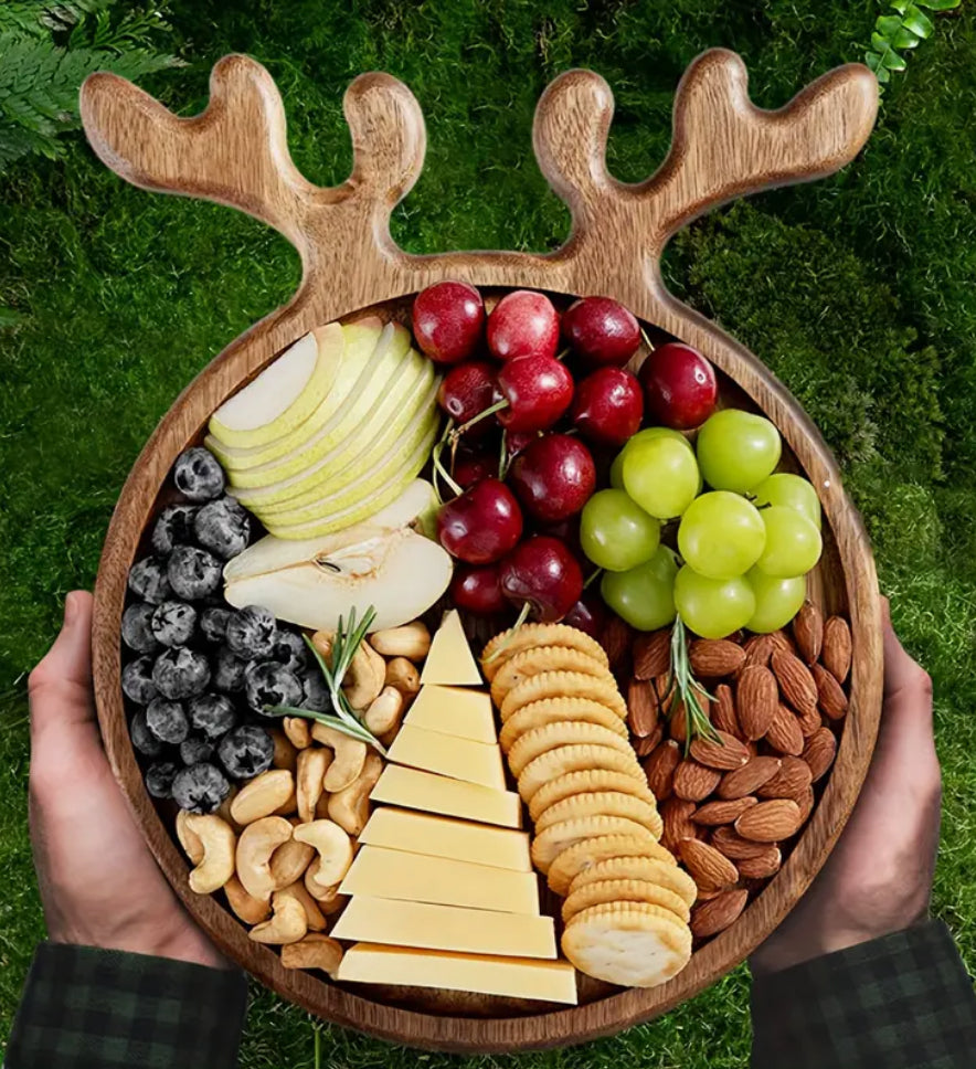 Wooden Reindeer Charcuterie board / grazing platter