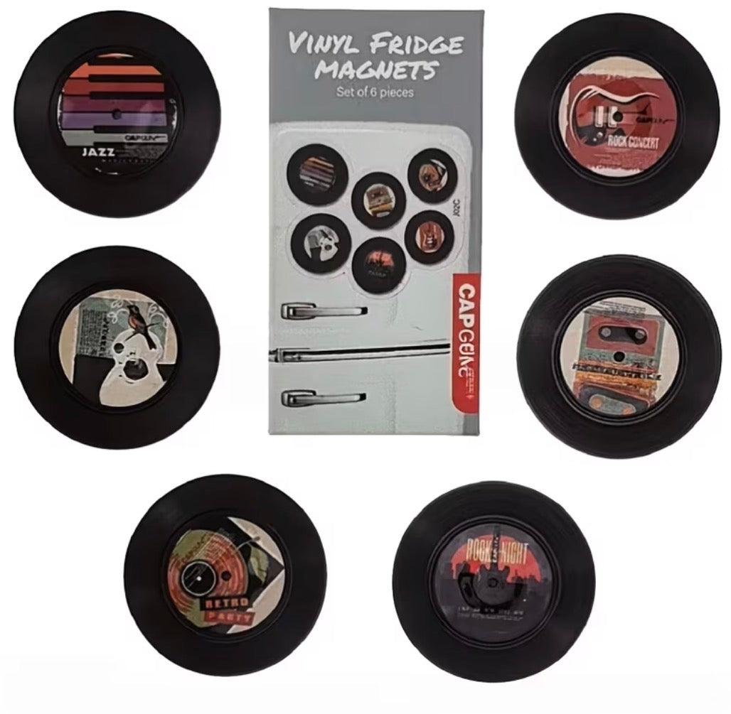 Vinyl Record Magnets (Set of 6)