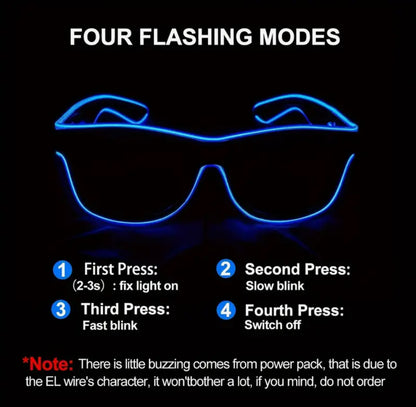 LED light-up glasses